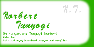 norbert tunyogi business card